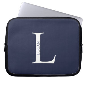 Personalisierte Monogramm- und Namens-Laptop-Hülle Laptopschutzhülle