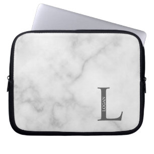 Personalisierte Monogramm- und Namens-Laptoptasche Laptopschutzhülle