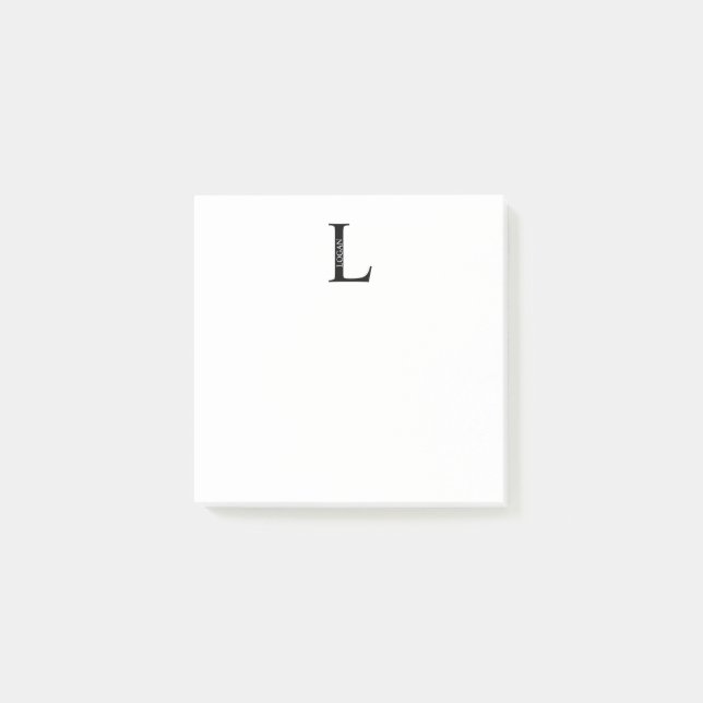 Personalisierte Monogramm- und Namenshinweise Post-it Klebezettel (Vorderseite)