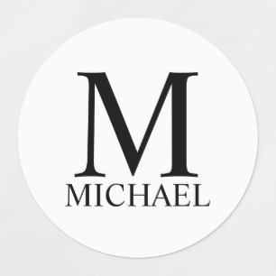 Personalisierte Monogramm- und Namensschilder Etiketten