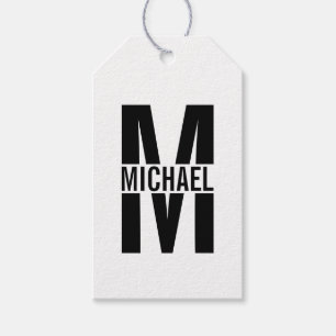 Personalisierte Monogramm- und Namensschilder Geschenkanhänger