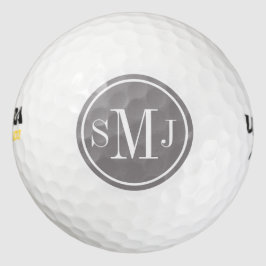 Personalisierte Monogramm- und Titanrahmen Golfball