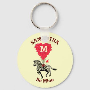 Personalisierte Monogramm-Valentine Schlüsselanhänger