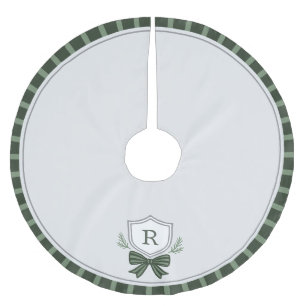Personalisierte Monogramm-Wappen-Weihnachtsbaum-Un Polyester Weihnachtsbaumdecke