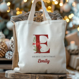 Personalisierte Monogramm Weihnachtsgeschenk Tragetasche