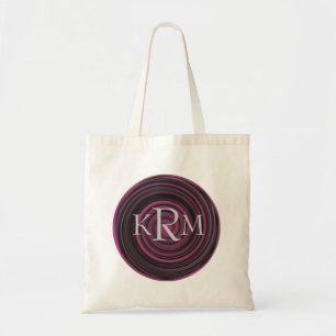 Personalisierte Monogrammanfangsbuchstaben Rosa Sc Tragetasche