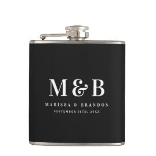 Personalisierte monogrammierte Anfangsbuchstaben H Flachmann