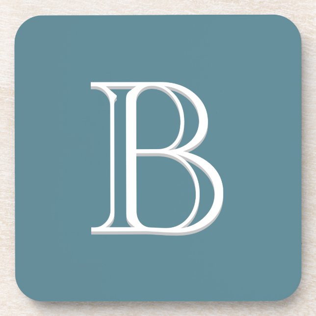 Personalisierte monogrammierte Anfangsbuchstaben T Getränkeuntersetzer (Vorderseite)