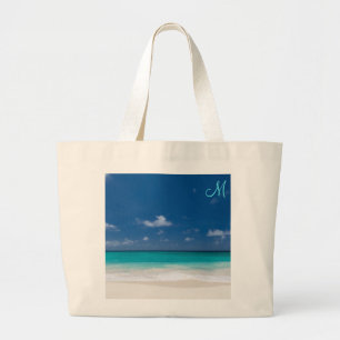 Personalisierte monogrammierte Strandtaschen Jumbo Stoffbeutel