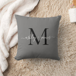 Personalisierte Monogrammnamen Hochzeit Kissen