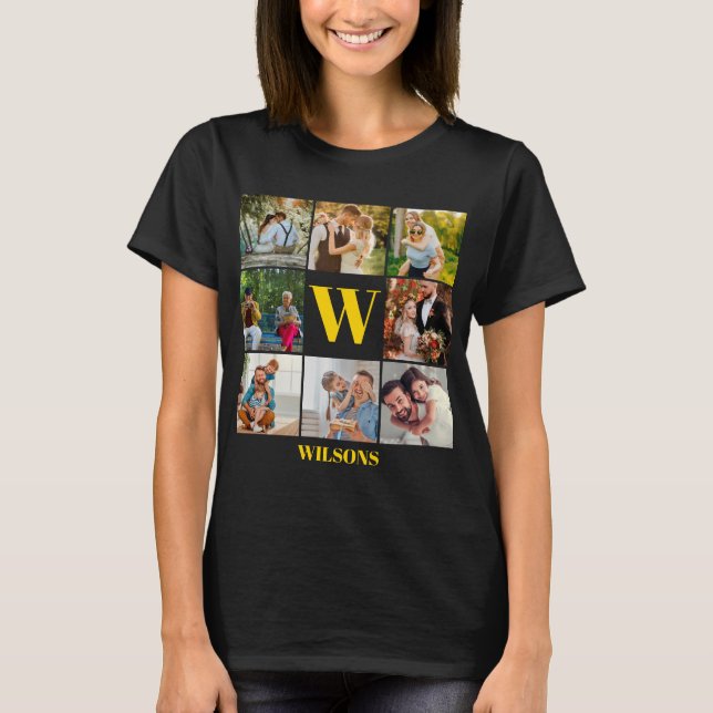 Personalisierte Monographie-Collage T-Shirt (Vorderseite)