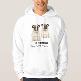 Personalisierte Mops-Hunde Hoodie