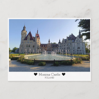Personalisierte Moszna-Burg Polen Landschaft Postkarte