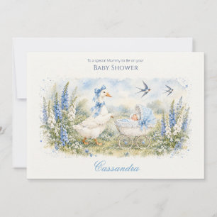 Personalisierte Mother Goose Baby-Kinderwagen Blau