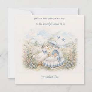 Personalisierte Mother Goose Babywiege Baby Shower