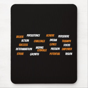 Personalisierte Motivations-Wortwolke  Mousepad
