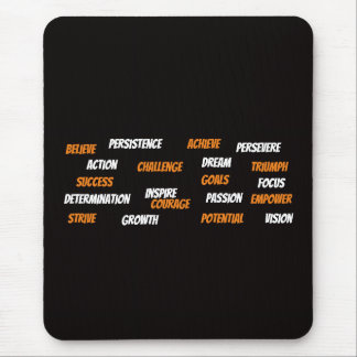Personalisierte Motivations-Wortwolke Mousepad