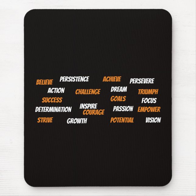 Personalisierte Motivations-Wortwolke  Mousepad (Vorne)