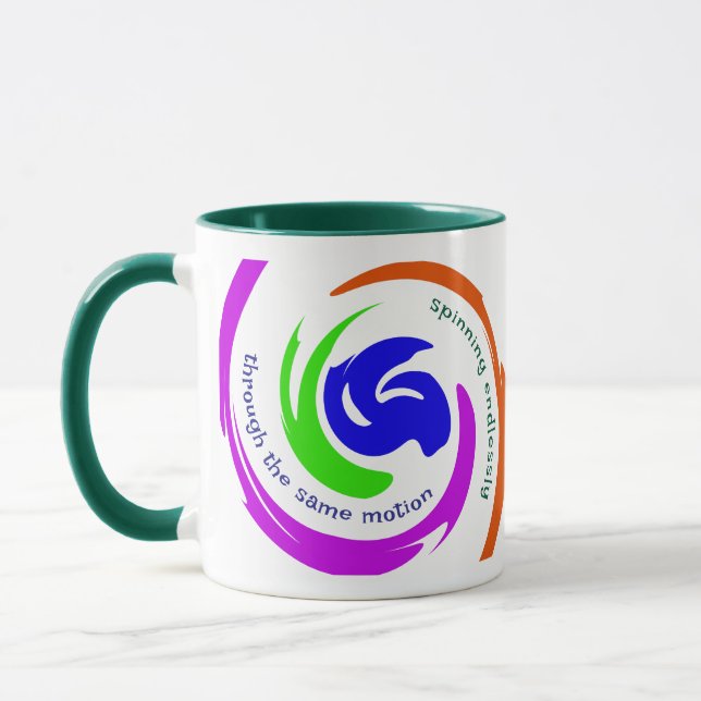 Personalisierte Motivierend Abstrakte Kunst Tasse (Links)