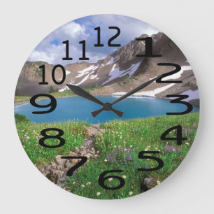 Personalisierte Motivierend Bergmauer-Uhr Große Wanduhr