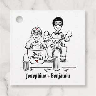 Personalisierte Motorrad-Hochzeitsgeschenk-Anhänge Geschenkanhänger