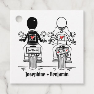 Personalisierte Motorrad-Hochzeitsgeschenkanhänger Geschenkanhänger