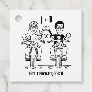 Personalisierte Motorrad-Hochzeitsgeschenkanhänger Geschenkanhänger