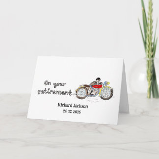 Personalisierte Motorrad-Ruhestandsfeier Karte