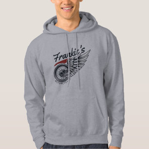Personalisierte Motorräder Fliegender Reifen Biker Hoodie