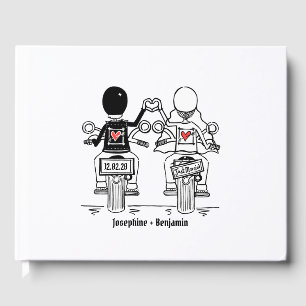 Personalisierte Motorradhochzeit Gästebuch