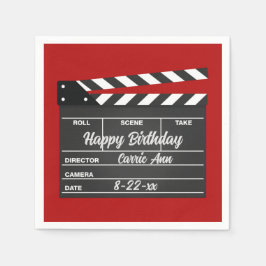 Personalisierte Movie Clapboard Papier Party Napki Serviette