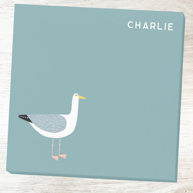 Personalisierte Möwe Post-it Klebezettel (Fun Seagull personalized Post It sticky notes)