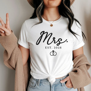 Personalisierte Mr. & Mrs. Shirts Hochzeitsgesch
