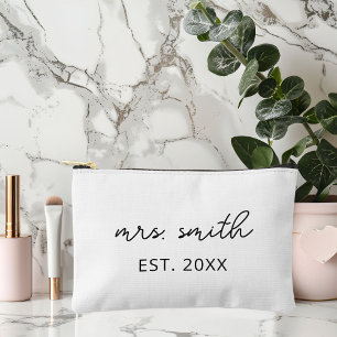 Personalisierte Mrs Brautjungfer Hochzeit Brautdus Zubehörtasche
