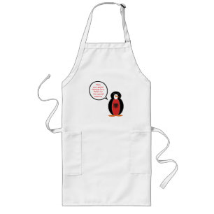 Personalisierte Ms. Penguin Albanien Lange Schürze