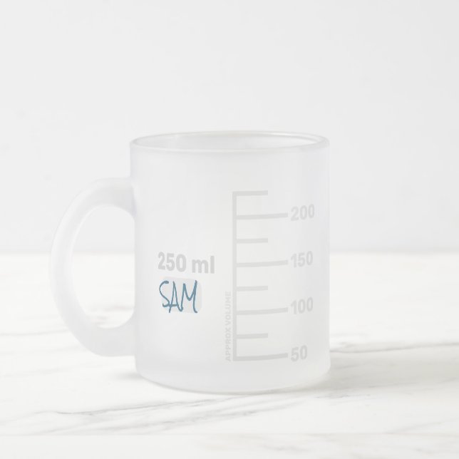 Personalisierte Mug für Science Labrador Beaker Mattglastasse (Links)