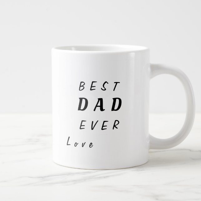 Personalisierte Mug für Vater - Bester Vater für i Jumbo-Tasse (Rechts)