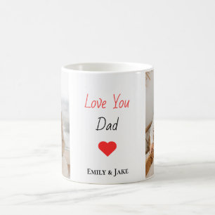 Personalisierte Mug Vatertag Geschenk mit Kinderna Kaffeetasse