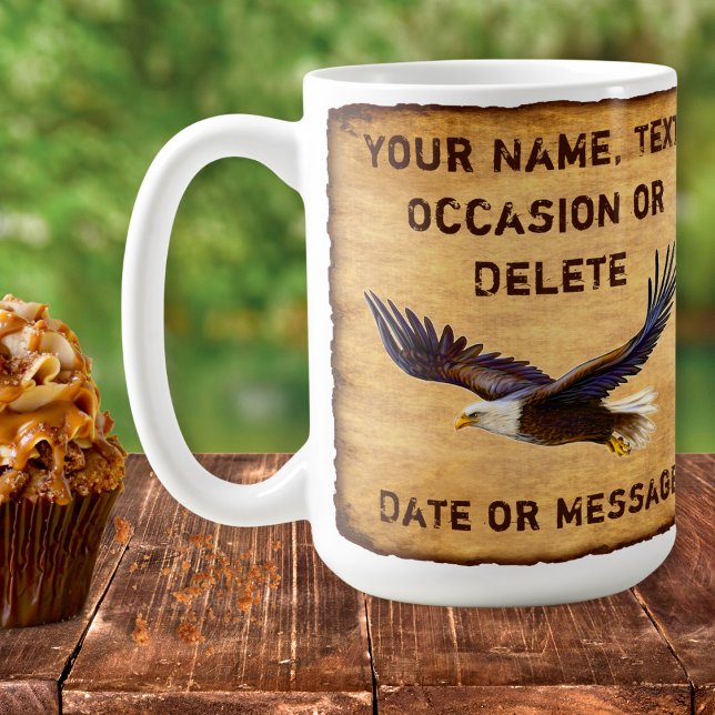 Personalisierte Mugs für Vater, Ehemann. Eagle Ges Kaffeetasse (Gifts for Eagle Lovers. Personalized Father's Day Gift. Personalised gift for son Cheap gift for Dad)