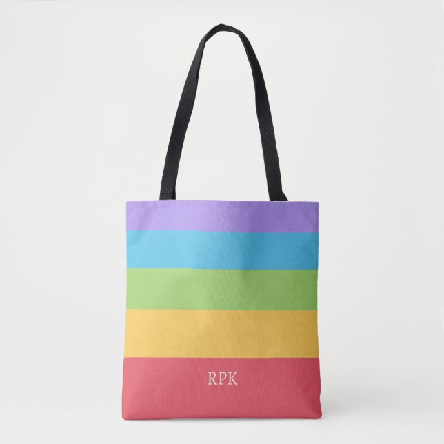 Personalisierte Multicolor 5 Streifen Totbeutel (Vorderseite)