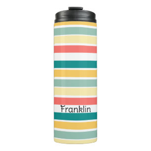 Personalisierte Multicolor Beachy Thermosbecher