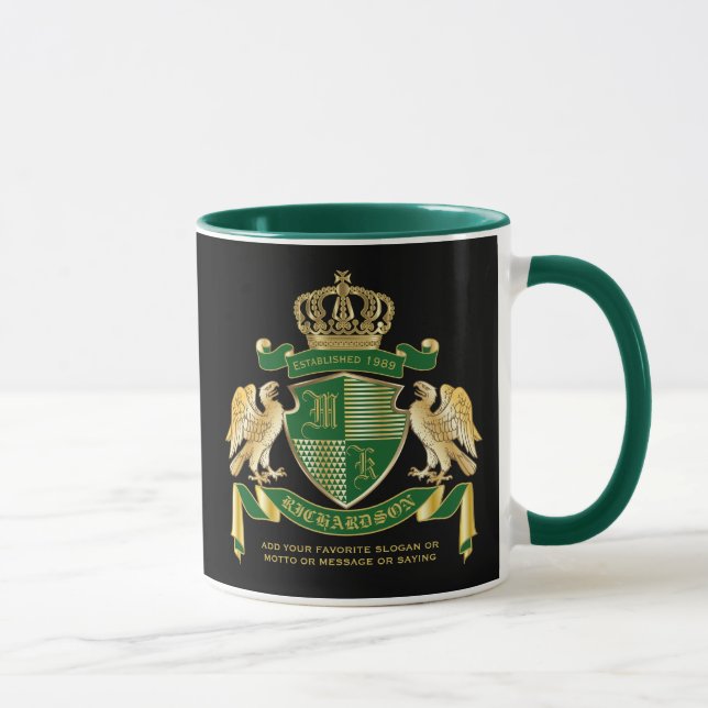Personalisierte Münze des AdlerEmblems "Green Gold Tasse (Rechts)
