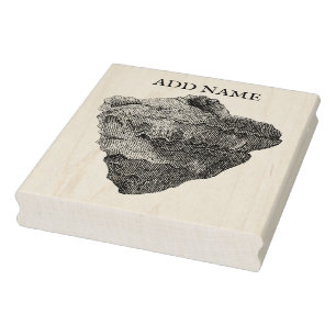 Personalisierte Muschel Ahornholz Briefmarke Gummistempel