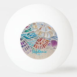 Personalisierte Muschel Mosaik Tischtennisball