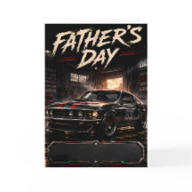 Personalisierte Muscle-Car-Vater-Karte
