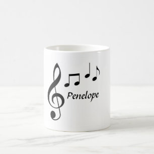 Personalisierte Musik-Anmerkungs-Tasse Tasse