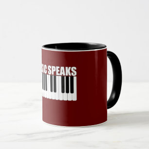 Personalisierte Musik spricht inspirierendes Zitat Tasse