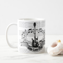 Personalisierte Musik und Gitarrenthema Kaffee Tas Kaffeetasse