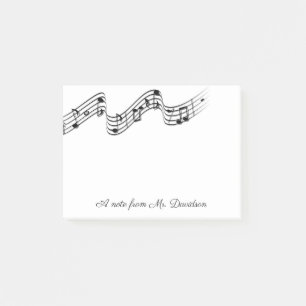 Personalisierte musikalische post-it klebezettel