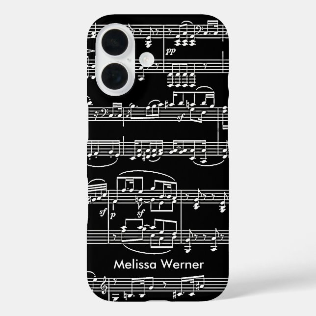 Personalisierte Musikanmerkungen Case-Mate iPhone Hülle (Rückseite)